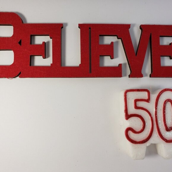 Red Believe And 50 Candle Believe It - Picture 4 of 6